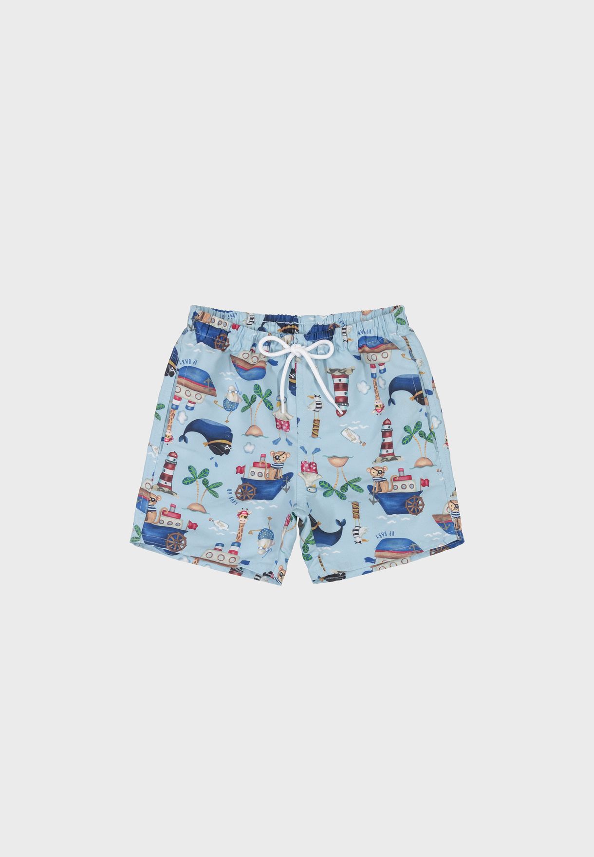 Infant Sailor Monkey Print Shorts