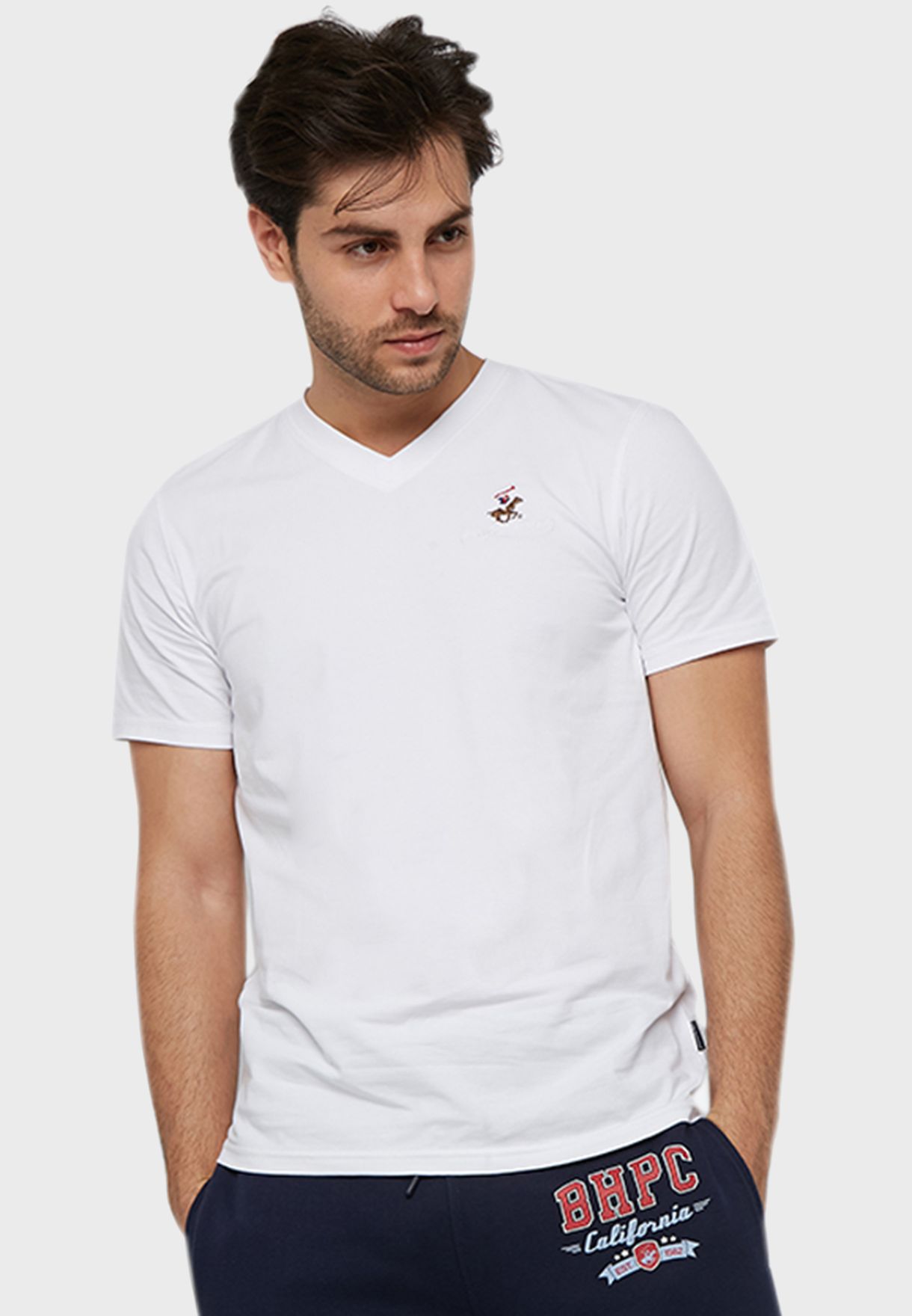 beverly hills polo club men's v neck t shirt