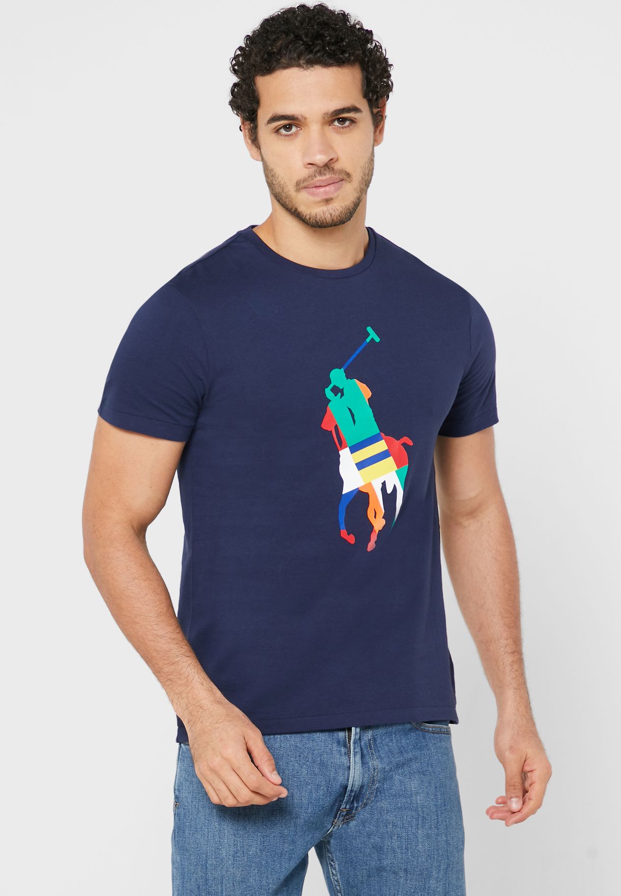 Buy Polo Ralph Lauren navy Logo Crew Neck T-Shirt for Men in Muscat, Salalah