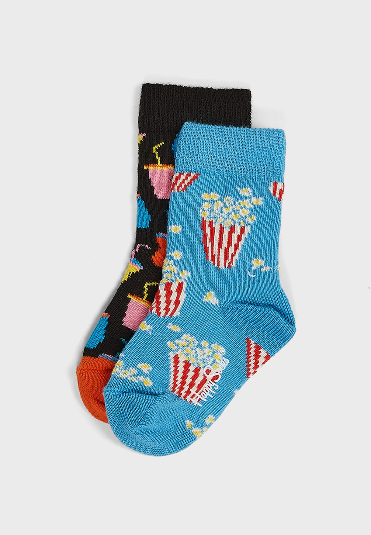Kids 2 Pack Snacks Print Crew Socks