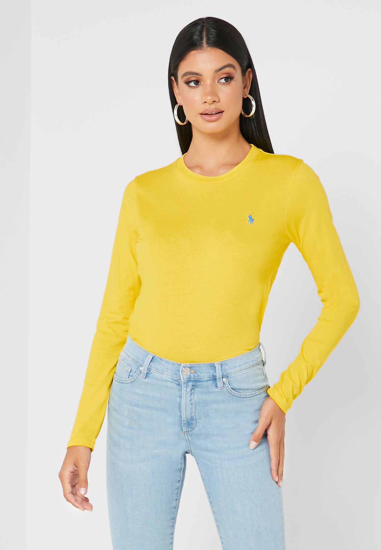 yellow ralph lauren t shirt women's