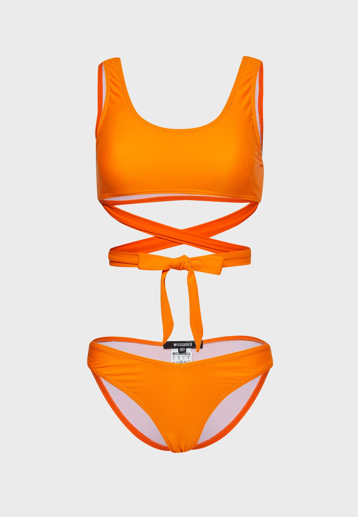 orange scoop neck bikini