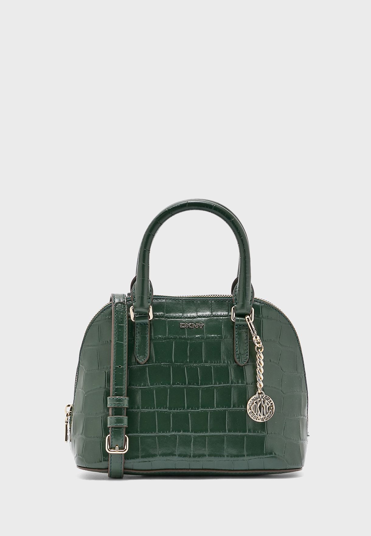 dkny bryant leather dome satchel