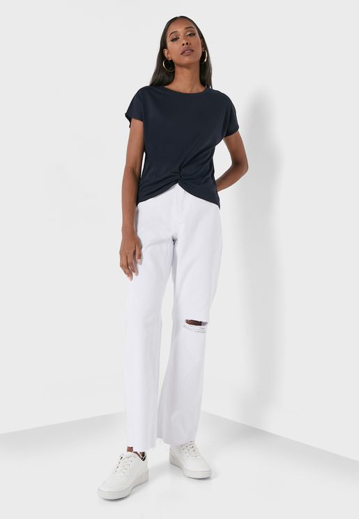 Jacqueline de Yong mom-fit jeans WOMEN FASHION Jeans Worn-in discount 62% Gray M 