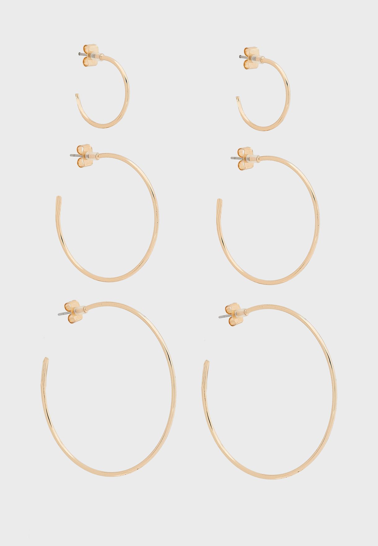 Set Of 3 Ilma Hoop Earrings