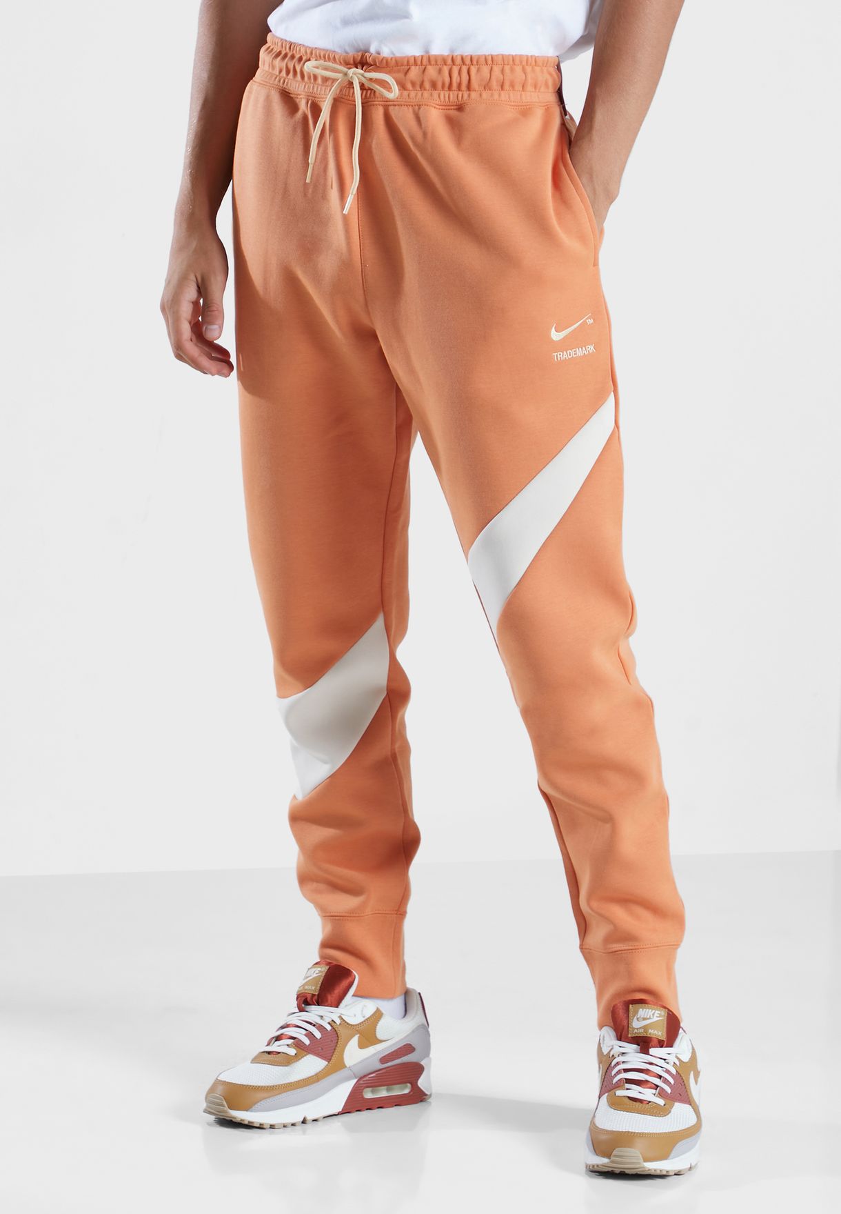 men's nike orange sweatpants