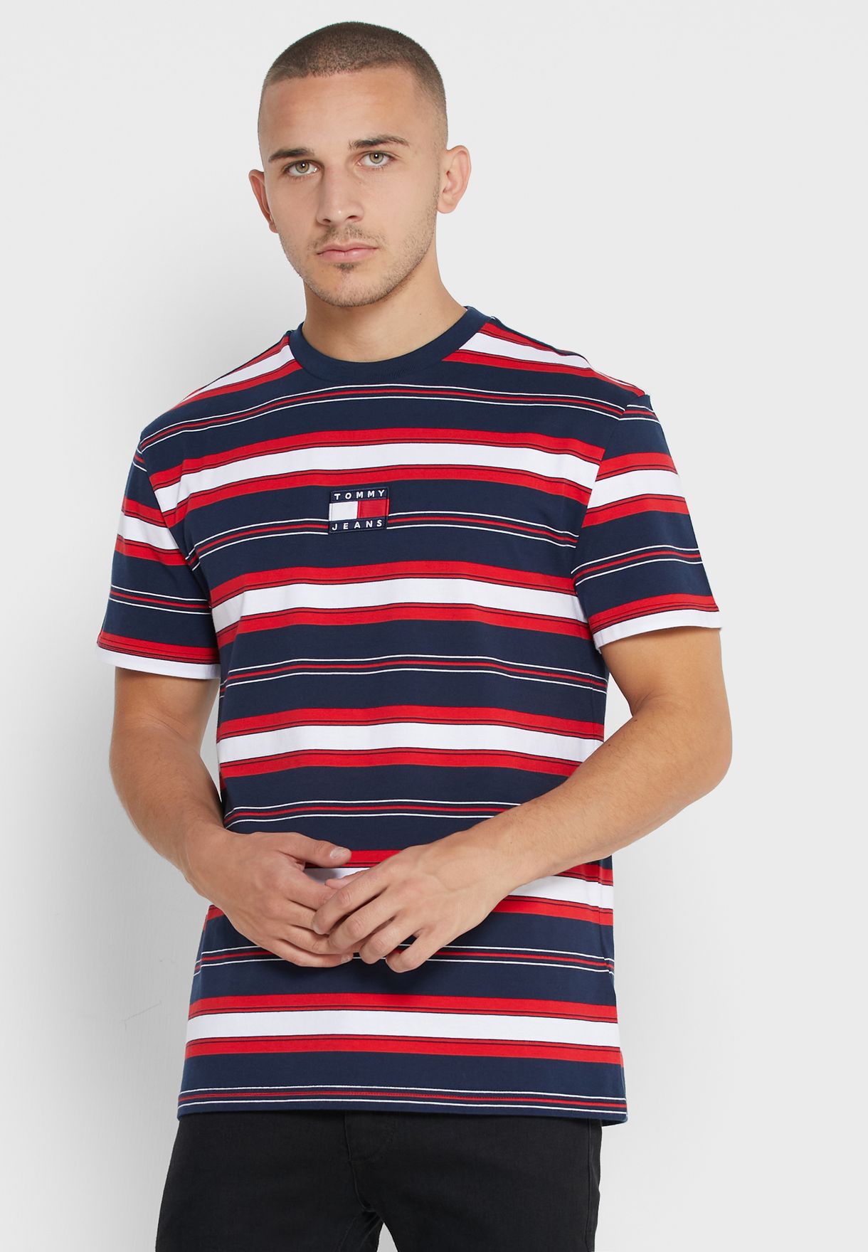 Buy Tommy Jeans multicolor Striped Crew 