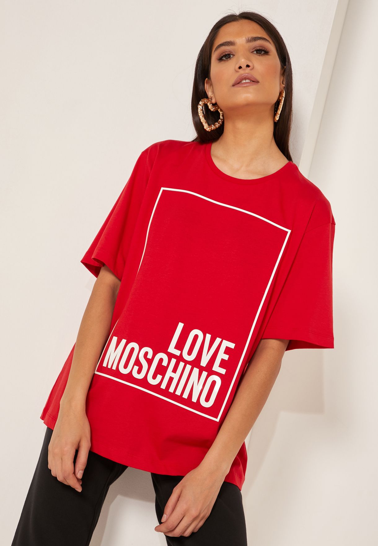 red love moschino t shirt