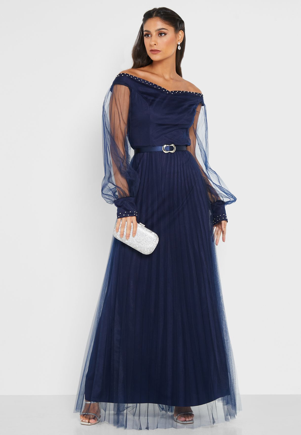 Off-Shoulder Tulle Dress