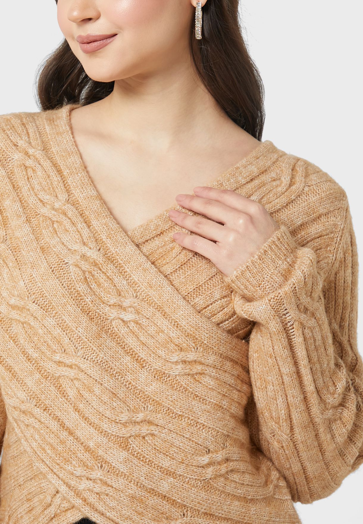 Knitted Wrap Sweater