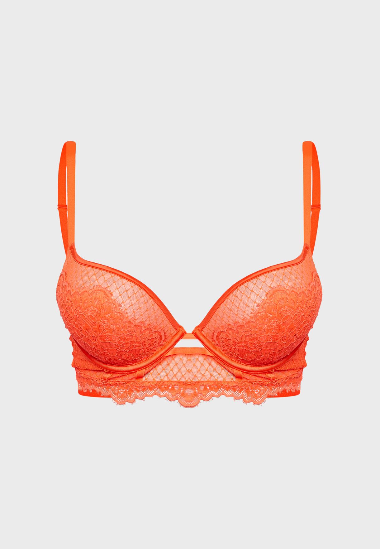 orange lace bralette