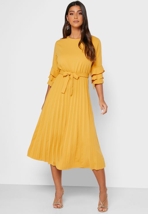 quiz colorblocked asymmetrical midi dress