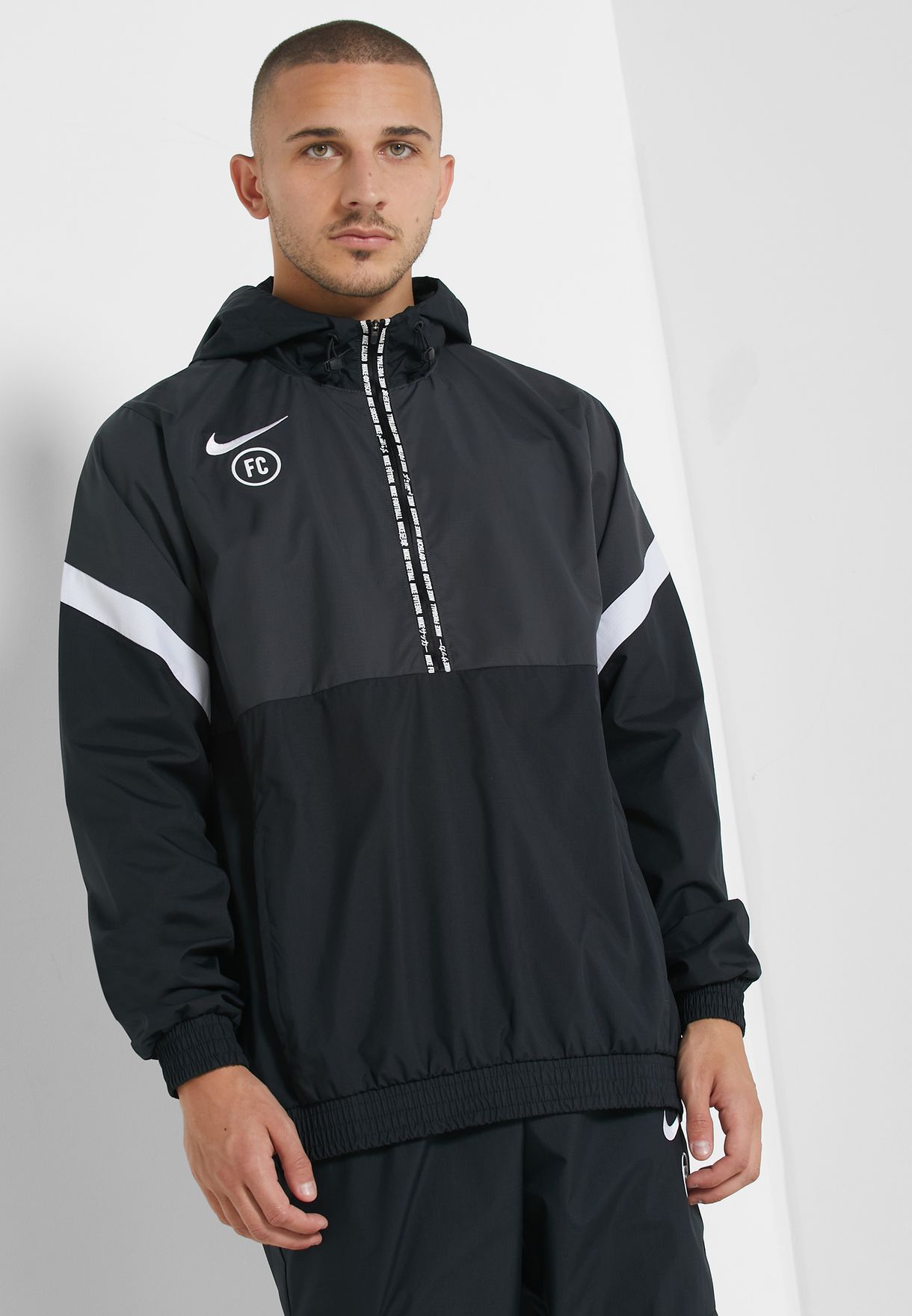 barcelona black track jacket