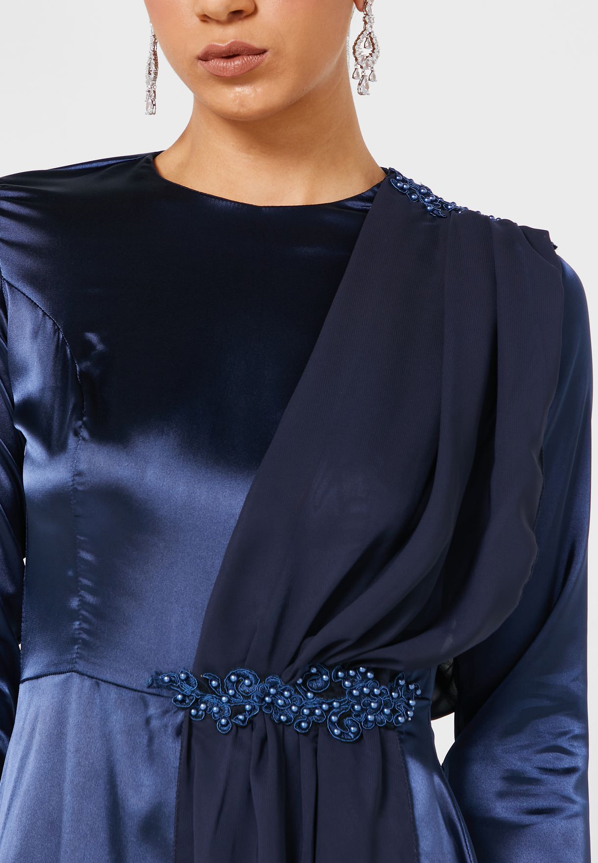 Shoulder Drape Style Dress