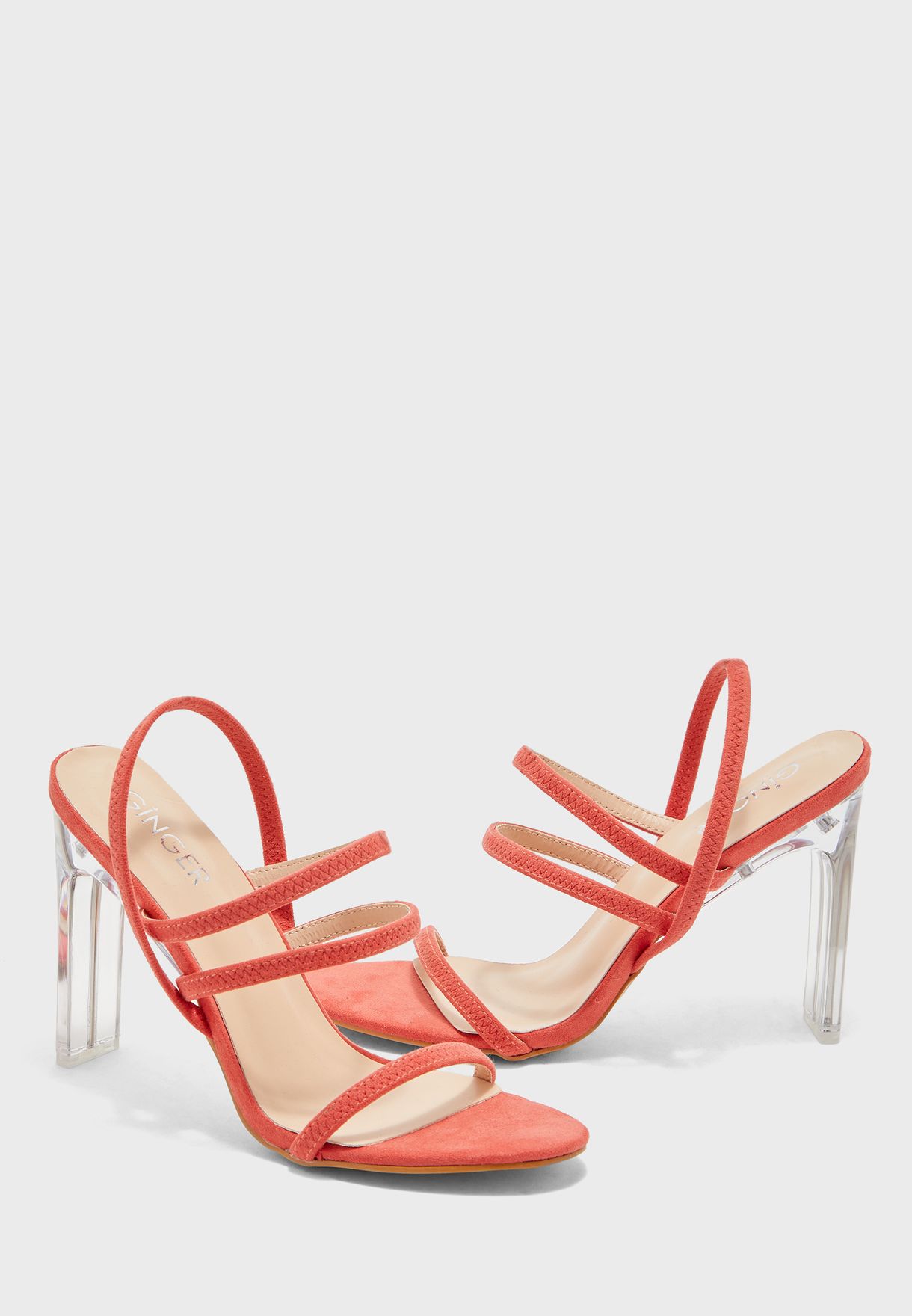 elastic strappy heels