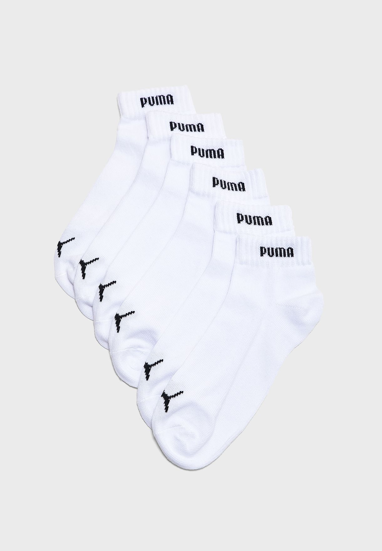 Buy PUMA white 6 Pack Elements Quarter Socks for Kids in MENA, Worldwide
