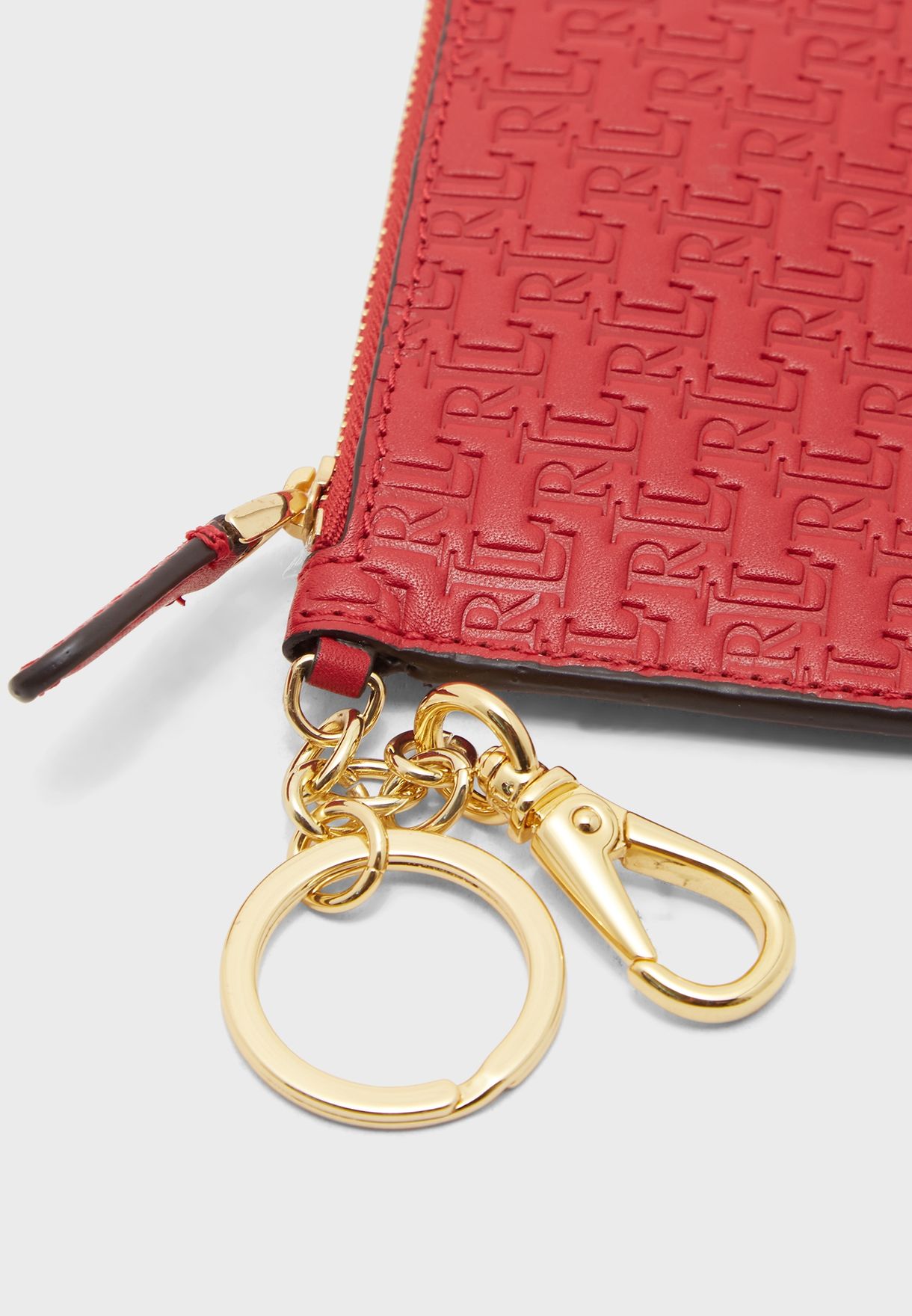 Buy Lauren Ralph Lauren red Monogram Zip Card Holder for Women in Riyadh,  Jeddah