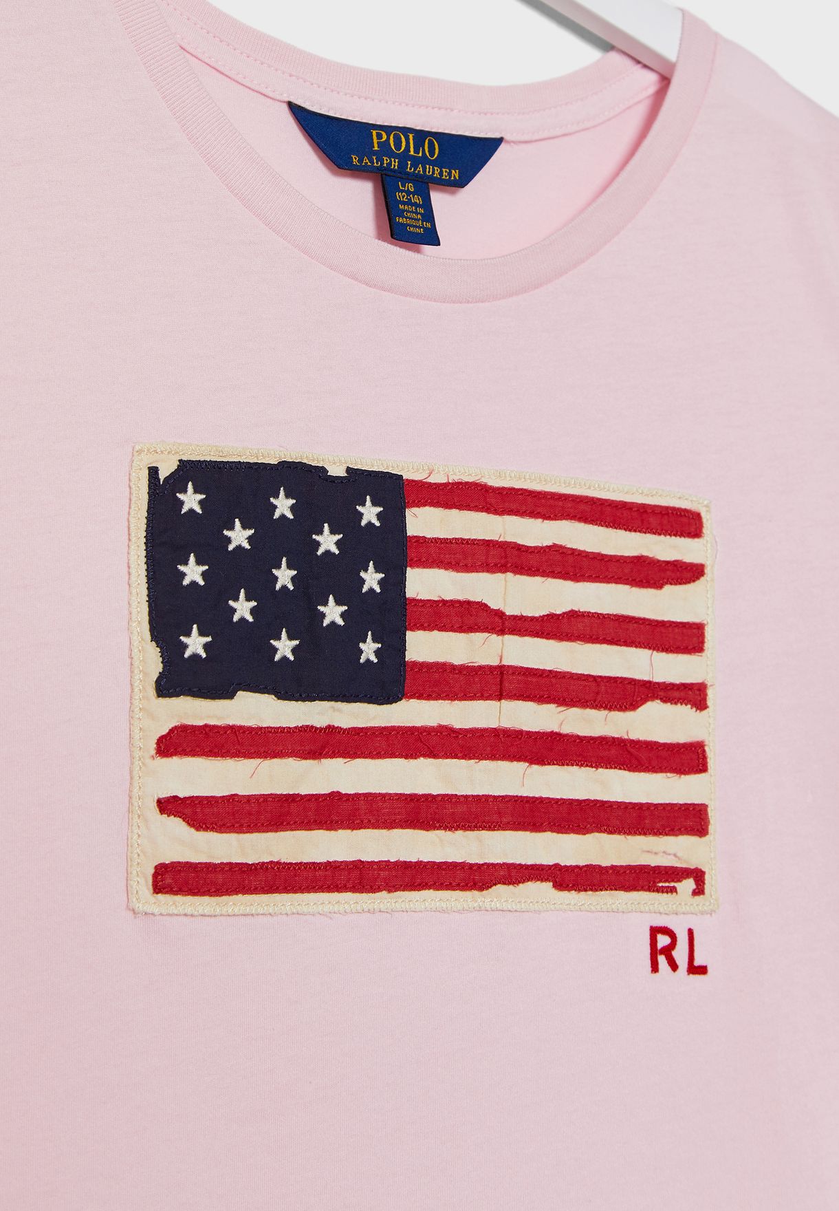 Buy Polo Ralph Lauren pink Teen American Flag T-Shirt for Kids in MENA,  Worldwide