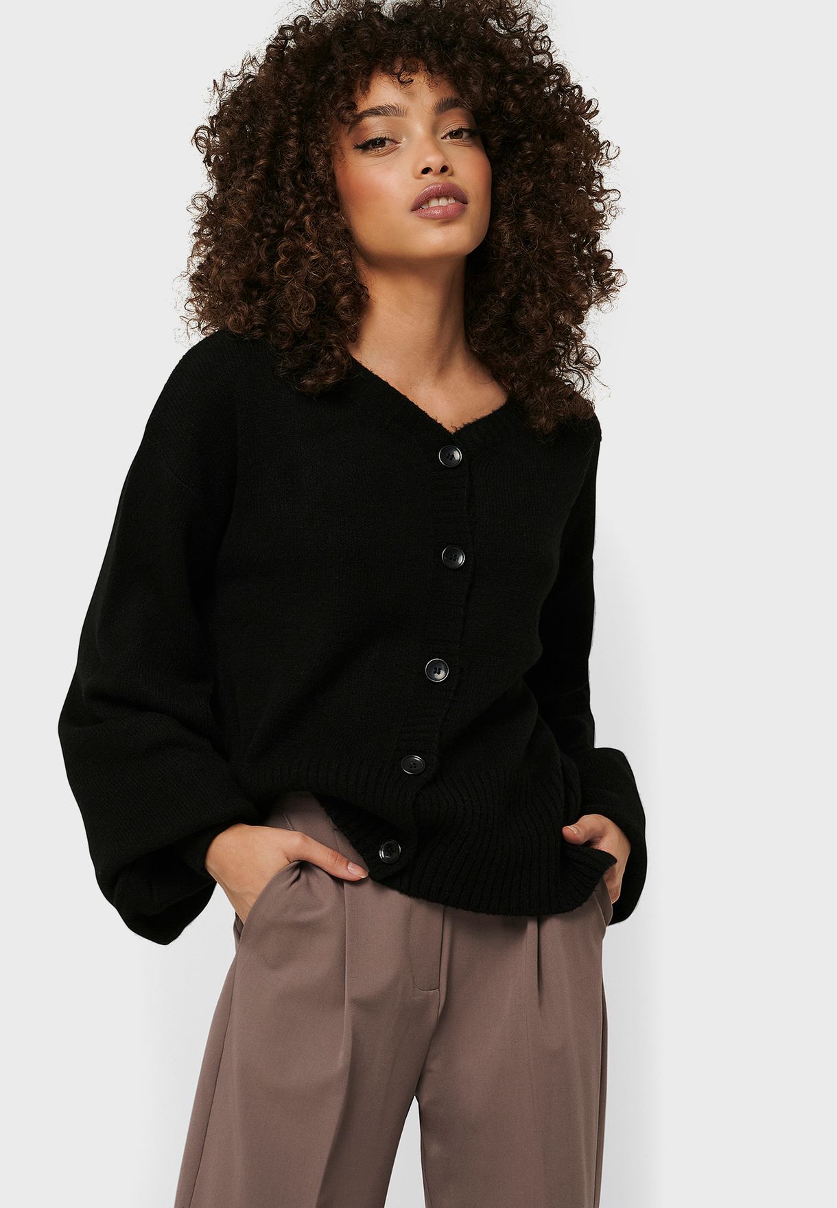 oversized button down cardigan