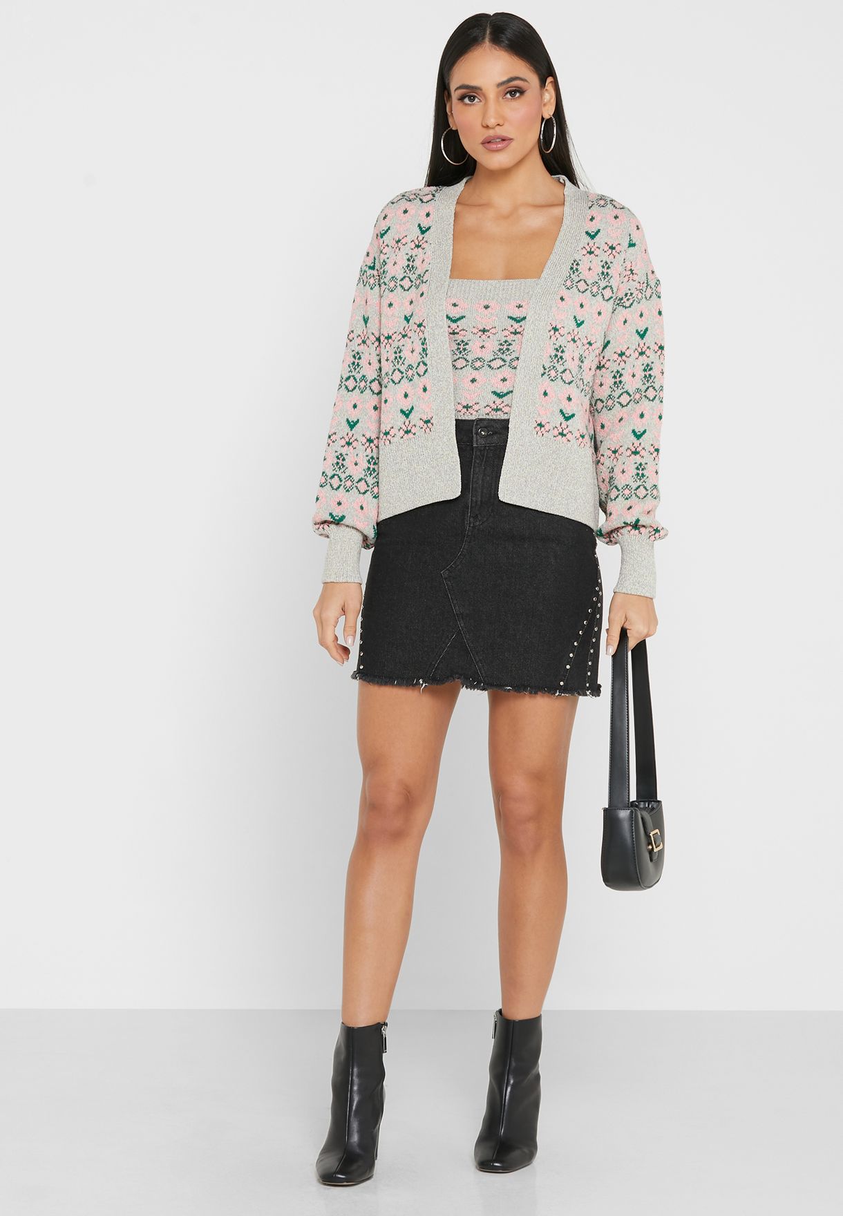 Printed Knitted Cardigan