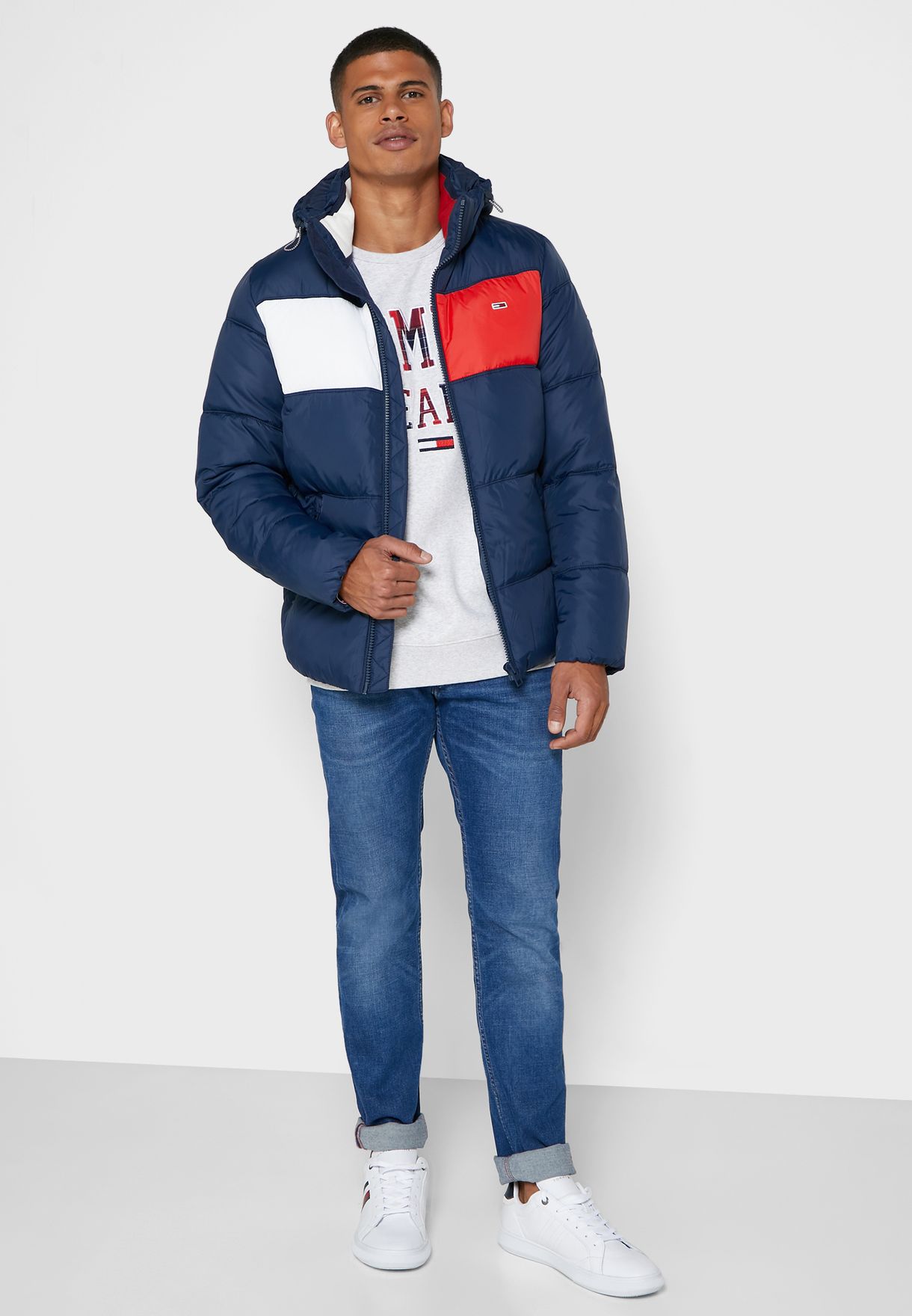 tommy jeans cord padded jacket