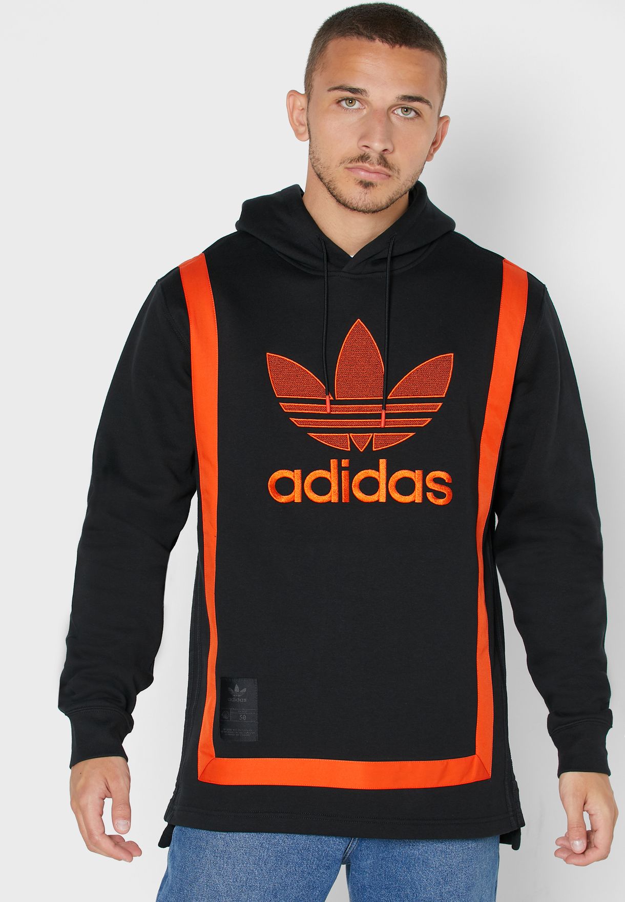 adidas black orange hoodie
