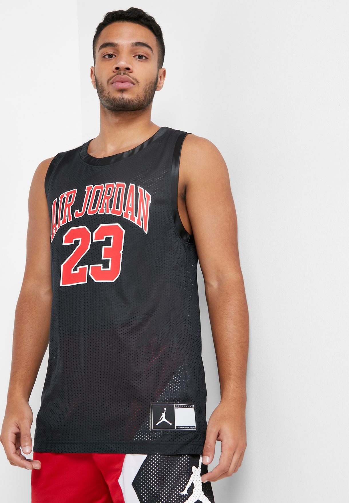 Nike black Jordan DNA Distorted Jersey 