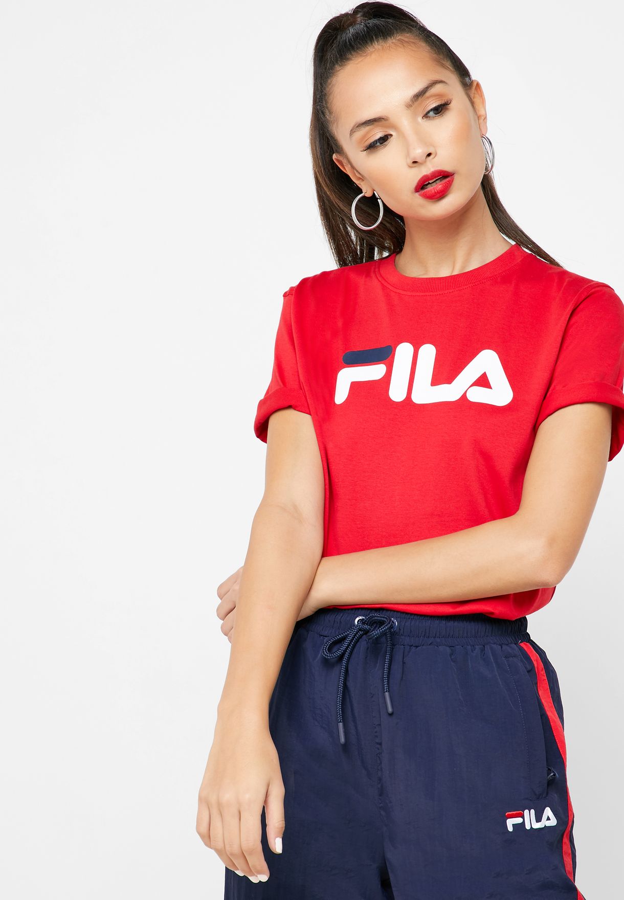 Buy Fila red Eagle Logo T-Shirt for 