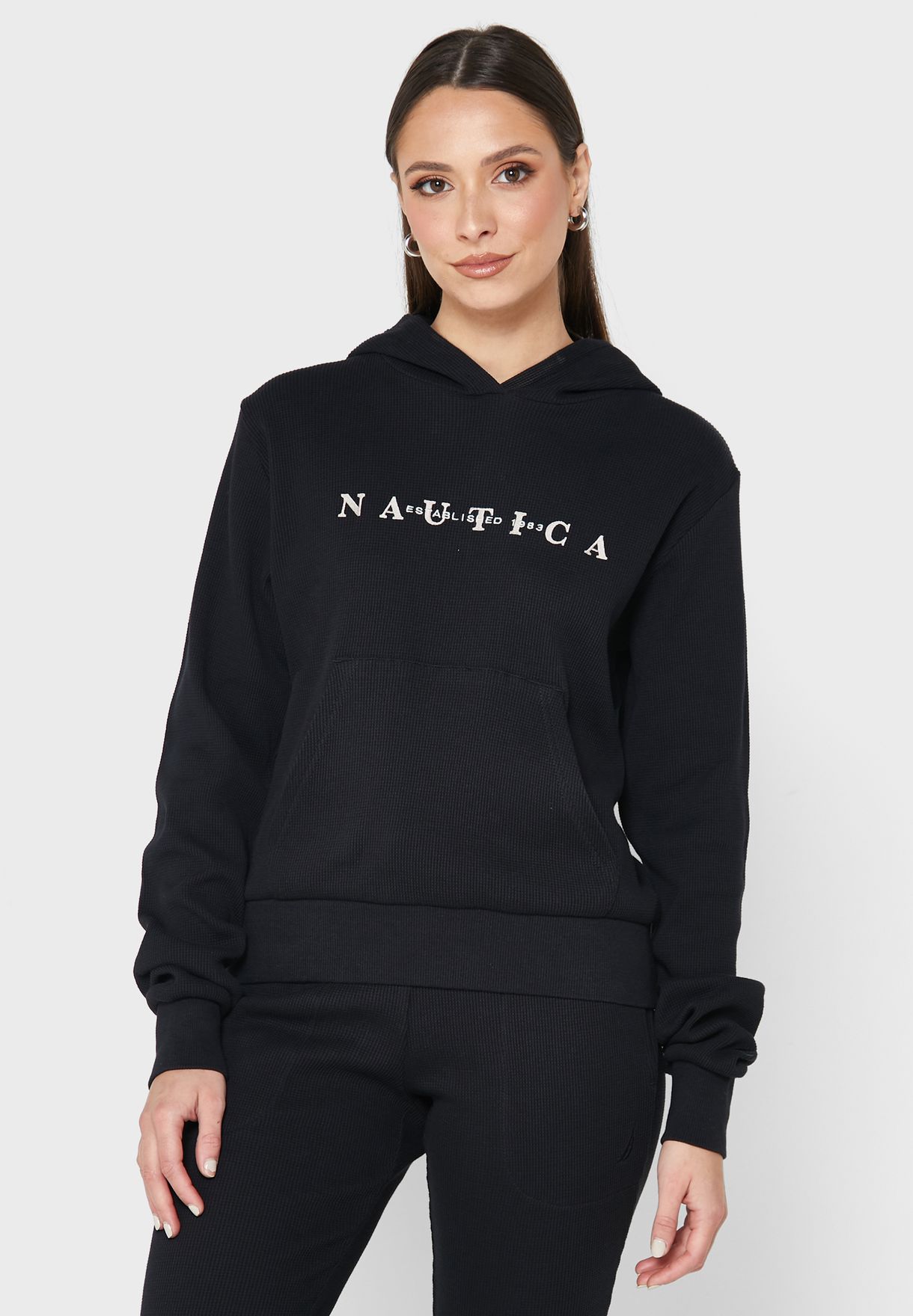 Buy Nautica black Logo Knitted Hoodie for Women in MENA, Worldwide