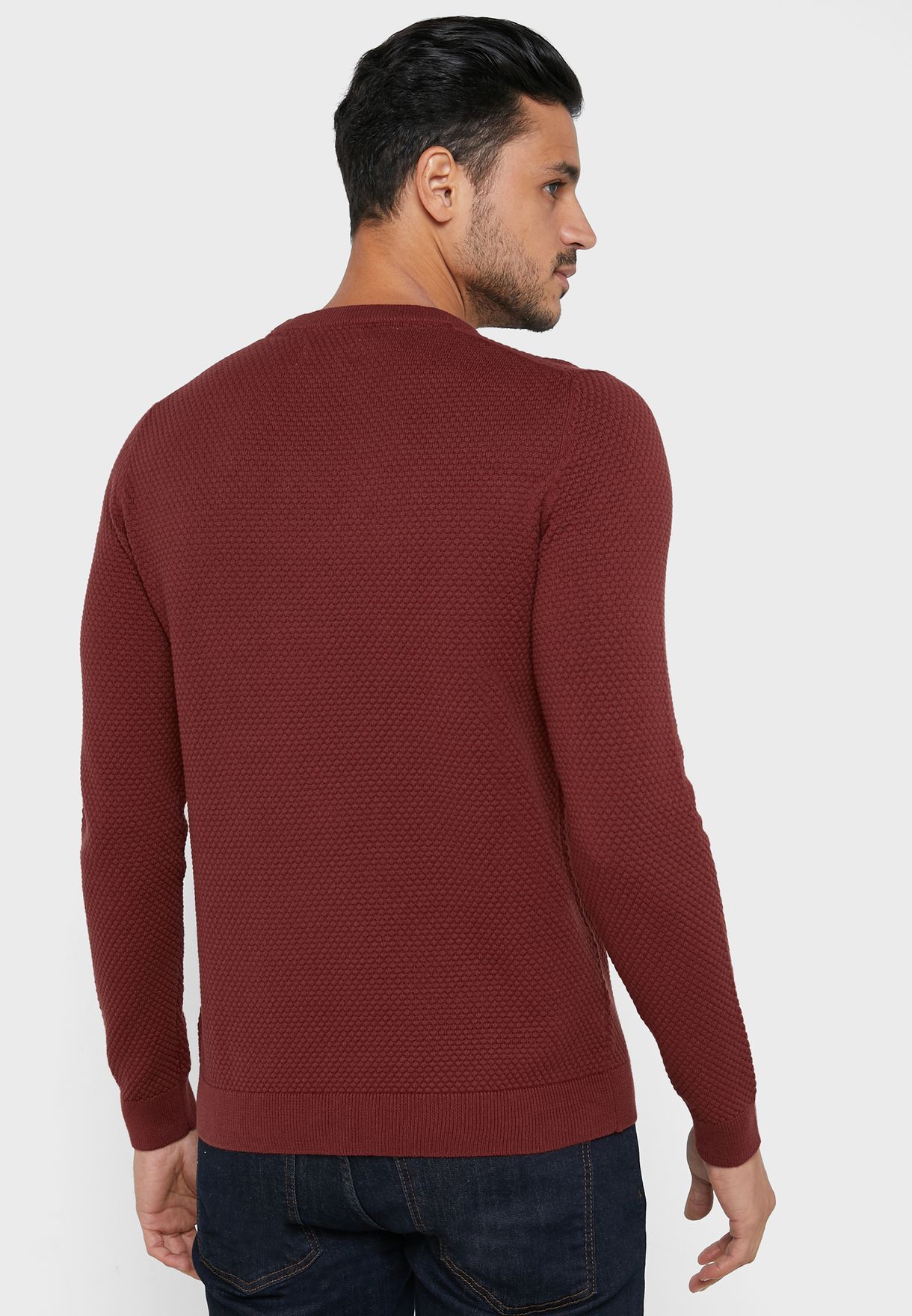 Buy Produkt brown Brick Crew Neck Sweater for Men in MENA, Worldwide