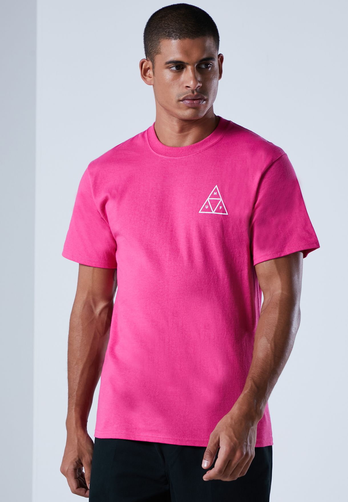 huf pink t shirt