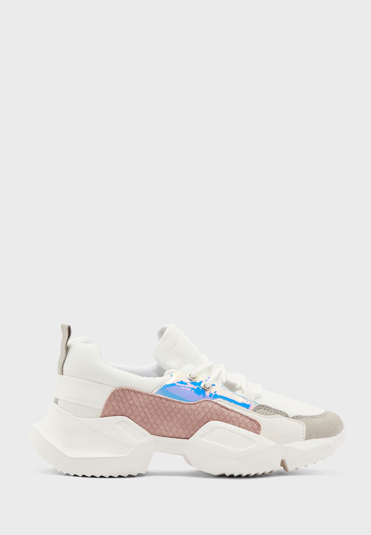 Mix Material Chunky Sneakers