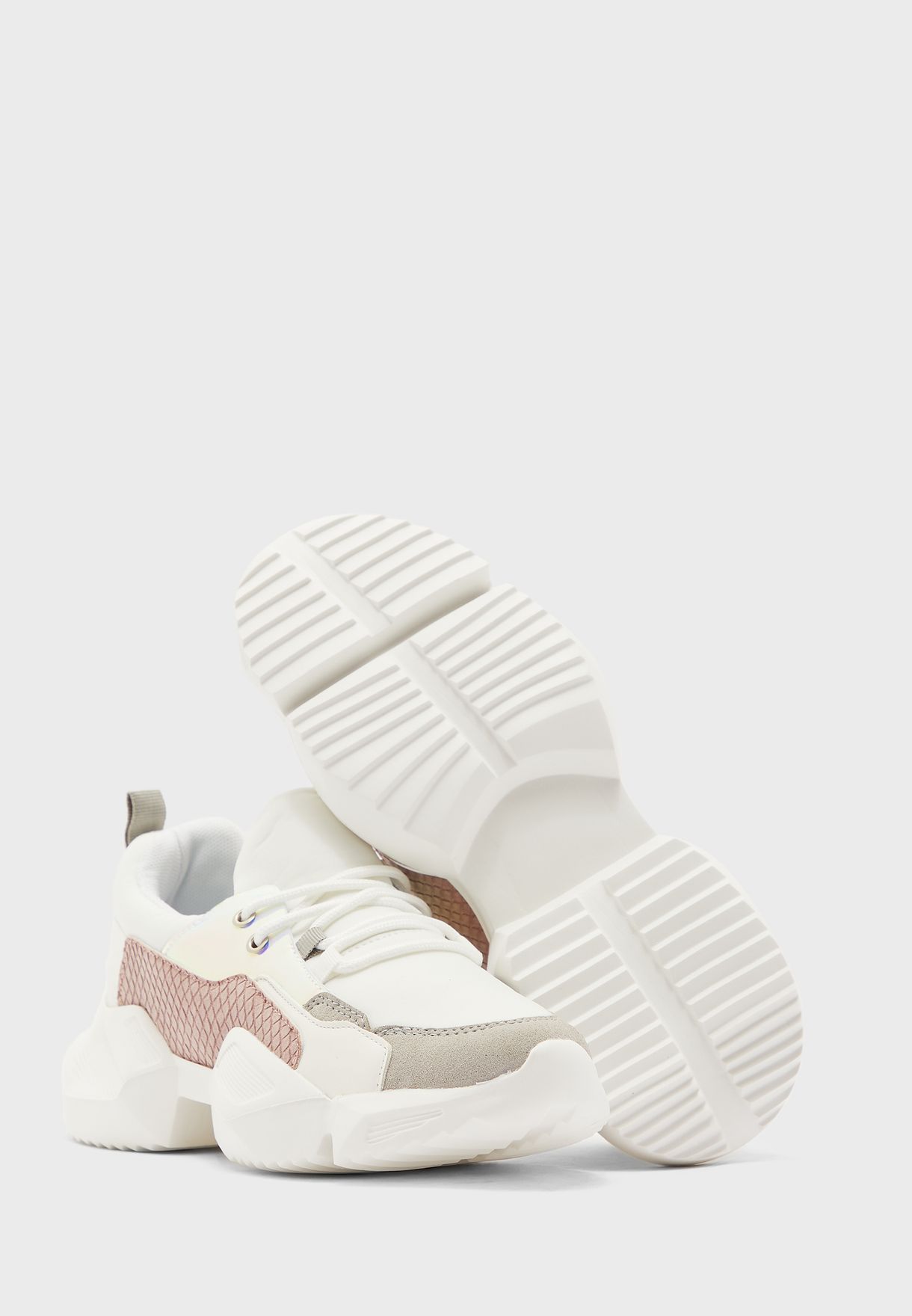 Mix Material Chunky Sneakers