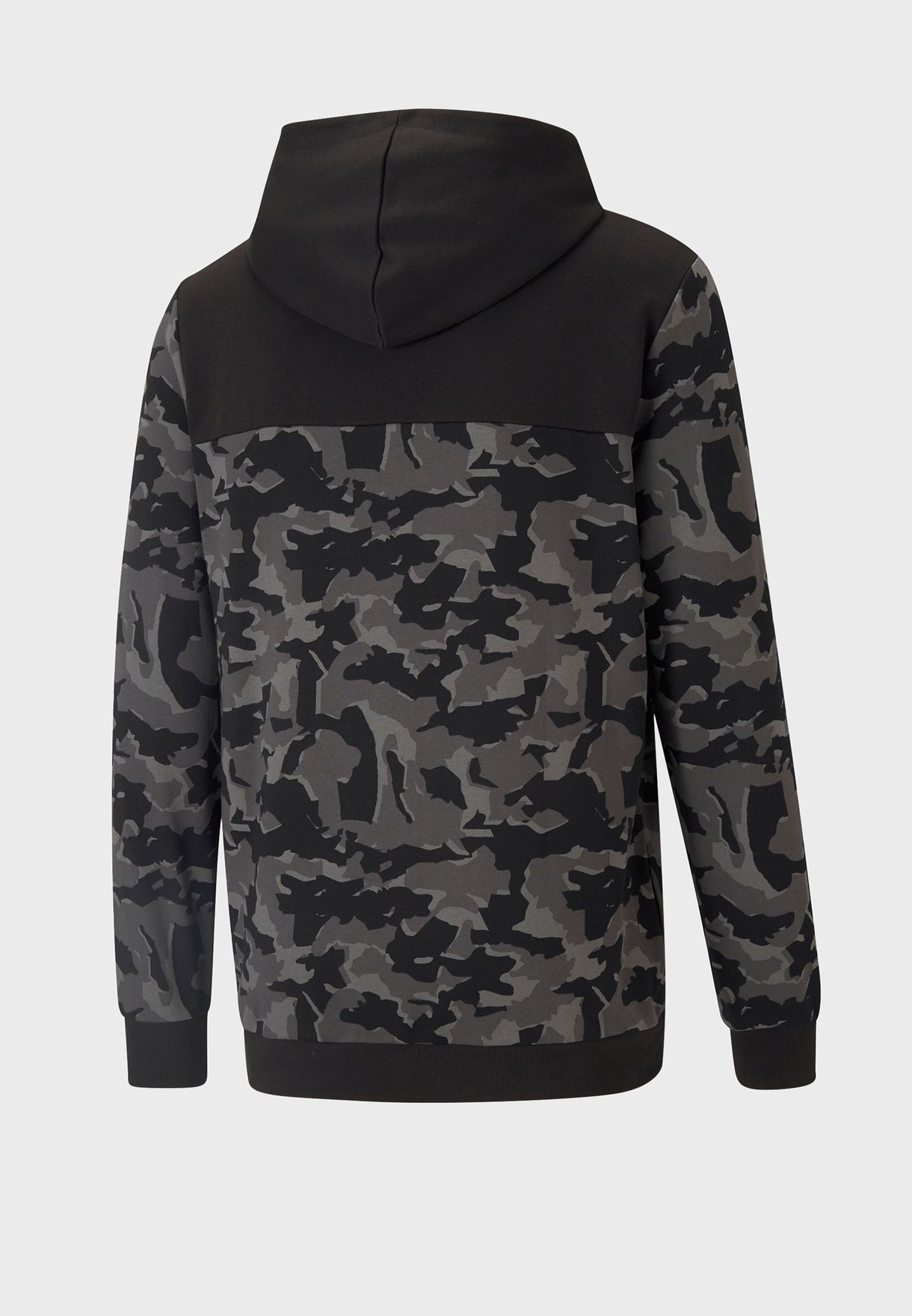 puma all over print camo insert overhead hoodie