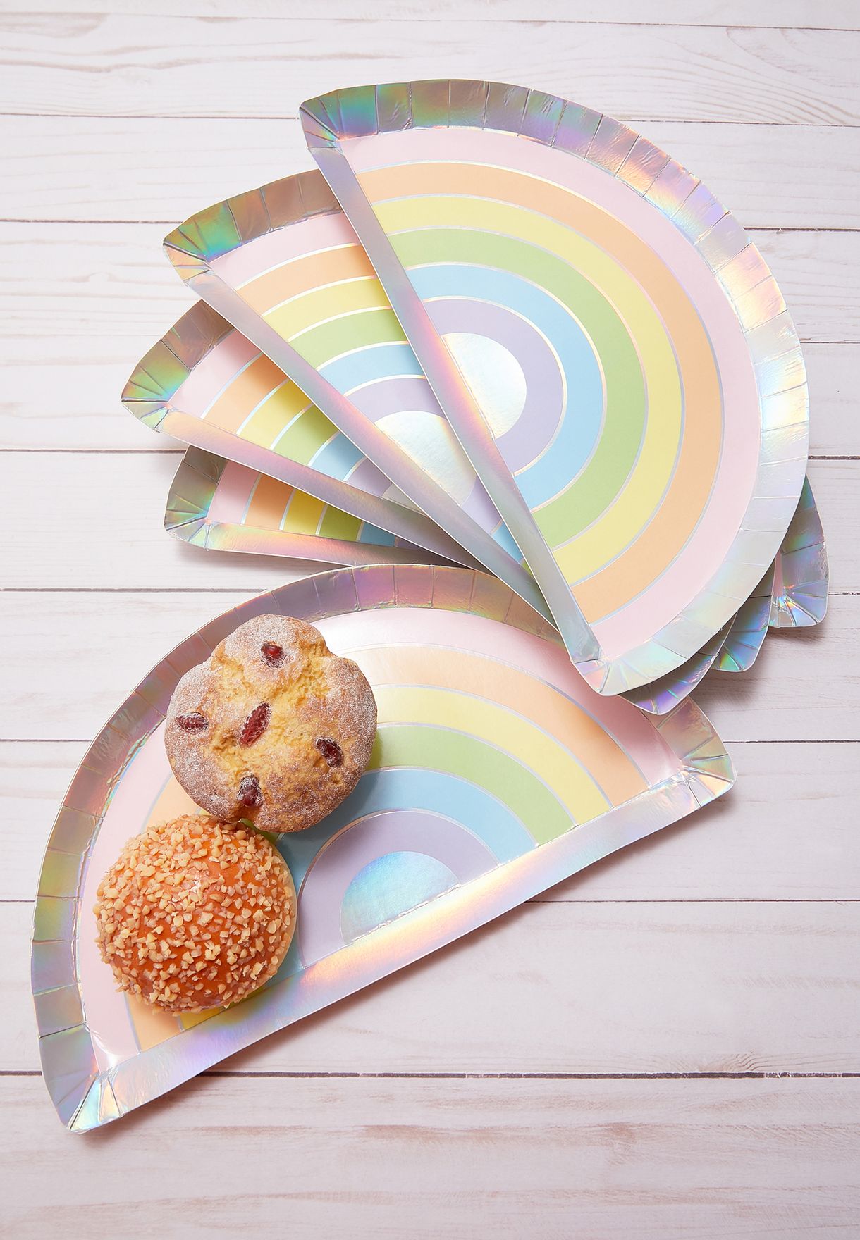 Pastel Rainbow Plate 8 Pack