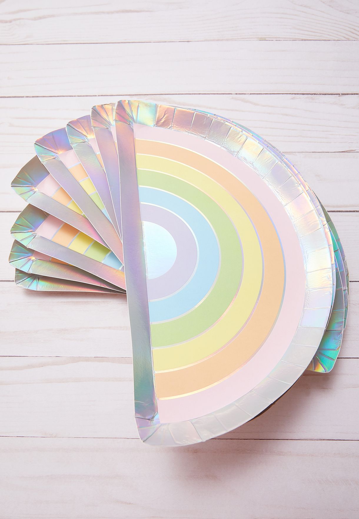 Pastel Rainbow Plate 8 Pack
