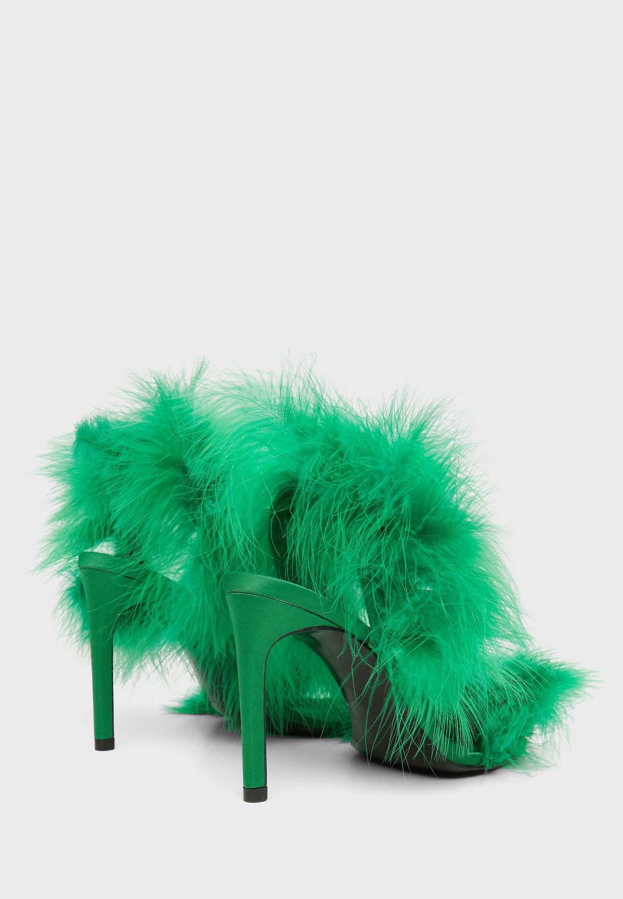 green fur heels