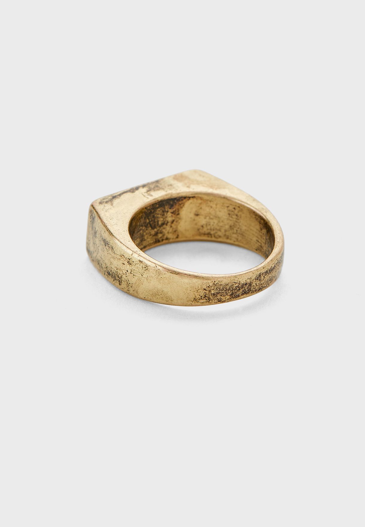 Woven Textured Rectangle Ring