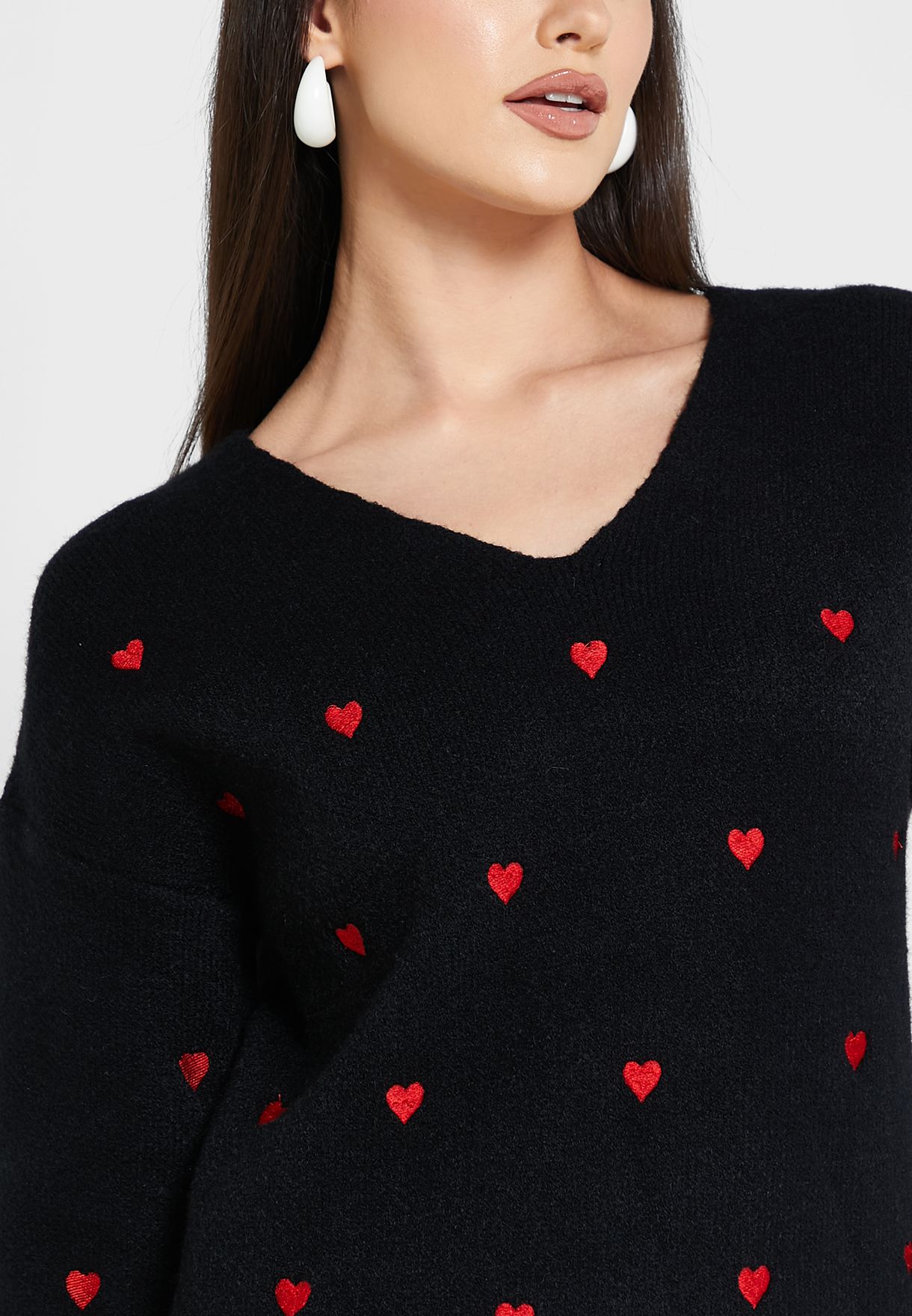 Hearts V Neck Sweater