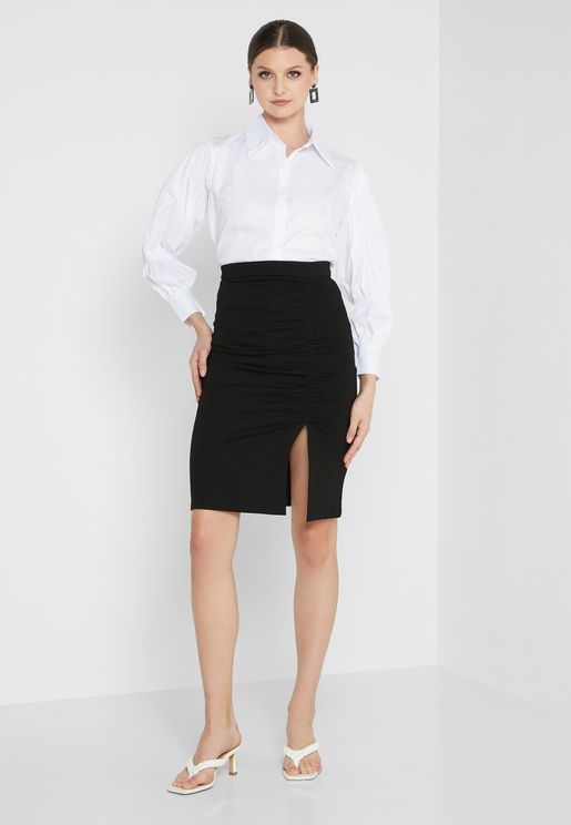 Ruched Detail Skirt