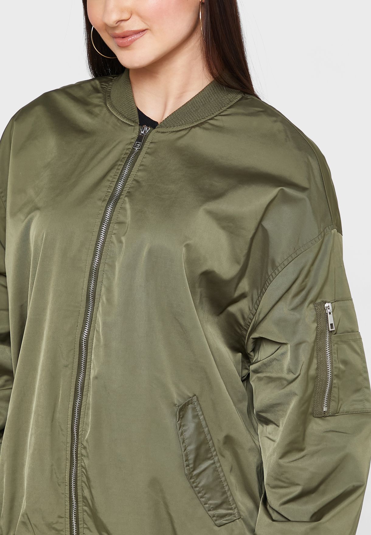 Oversized Bomber Jacket