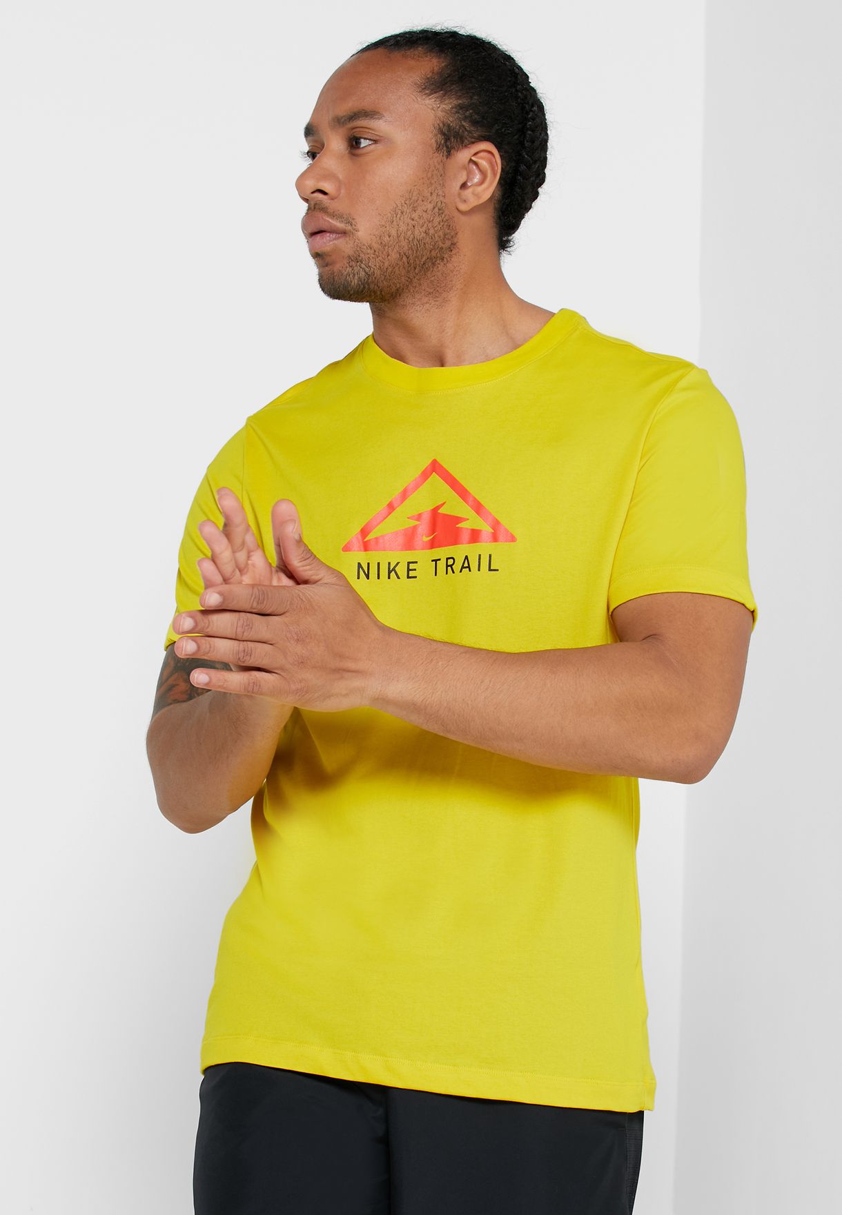Buy Nike yellow Dri-FIT T-Shirt for Men 
