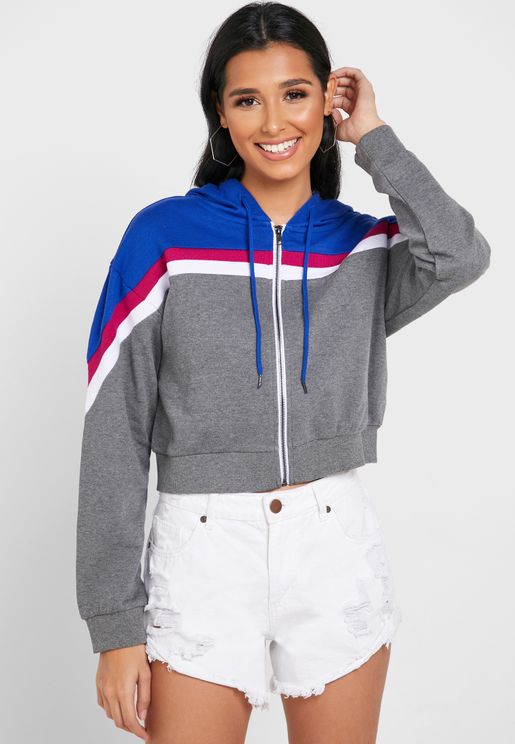 forever 21 colorblock hoodie