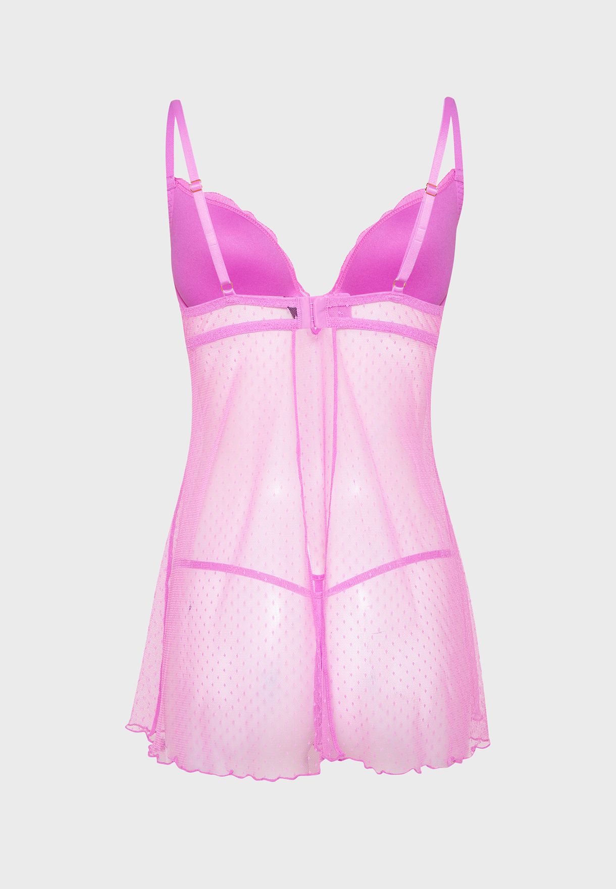 Buy La Senza purple Dot Mesh Detail Babydoll for Women in MENA, Worldwide