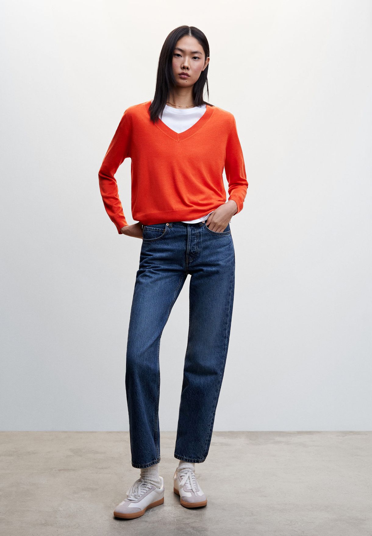 V-Neck Knitted Sweater