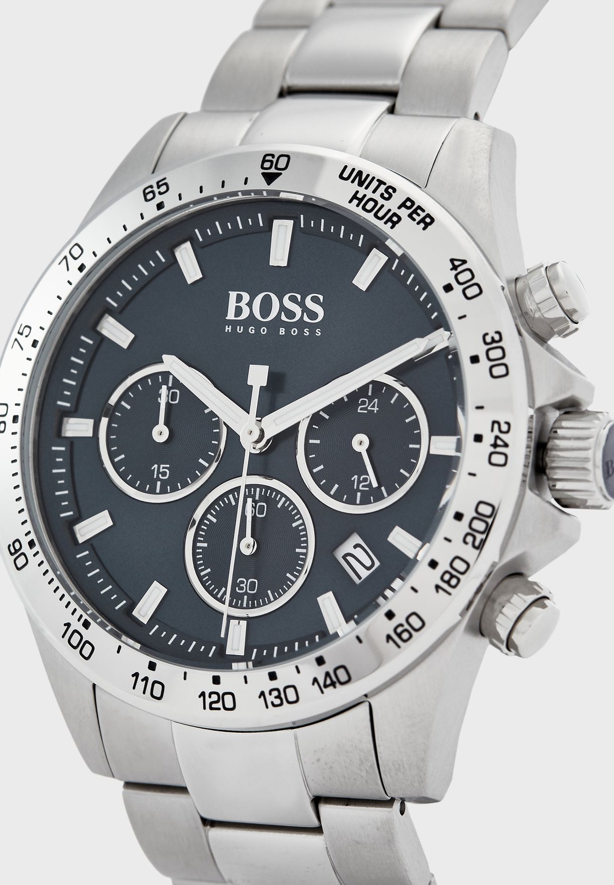 Buy Hugo Boss silver 1513755 Hero Analog Watch for Men in Dubai, Abu Dhabi