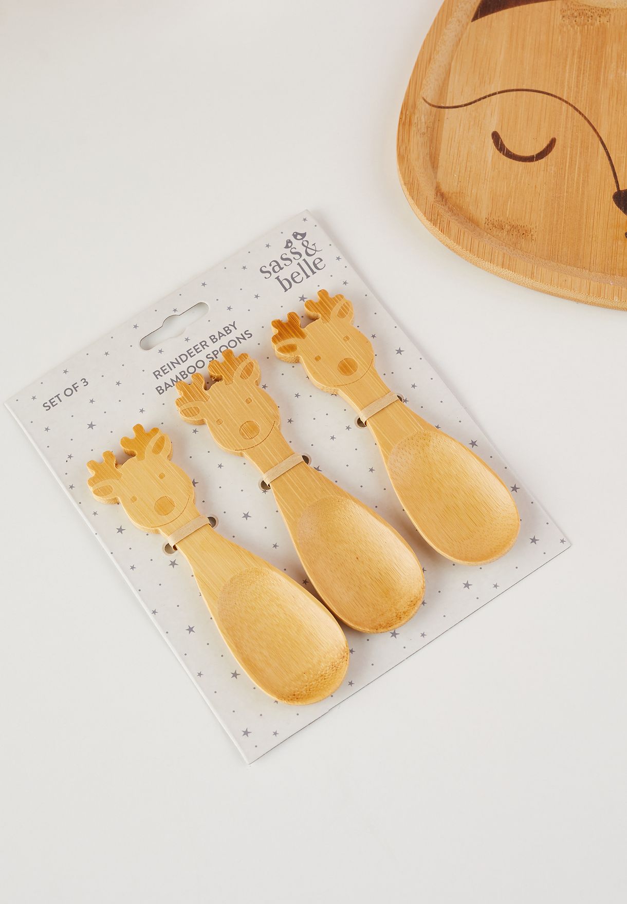 Reindeer Baby Bamboo Spoons Set Of 3