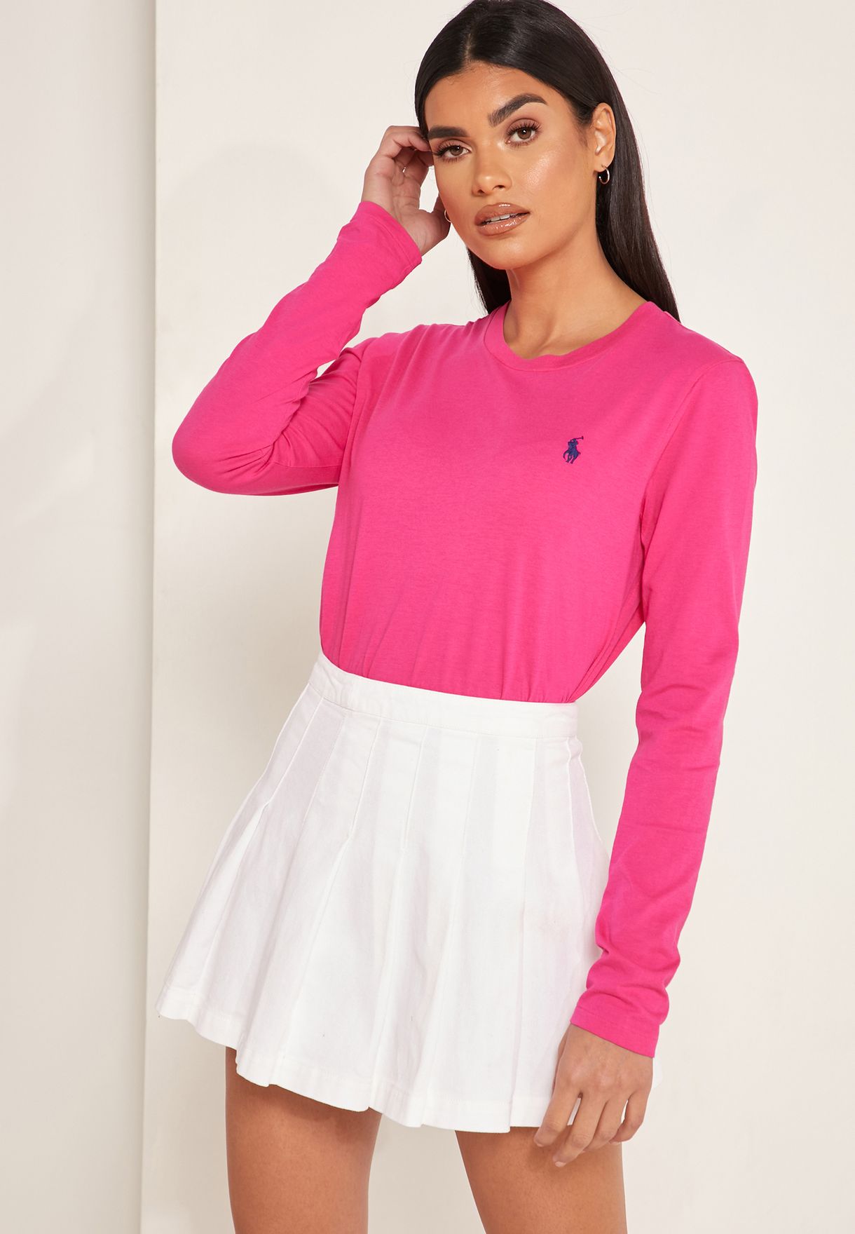 Buy Polo Ralph Lauren pink Logo Sweatshirt for Women in Riyadh, Jeddah
