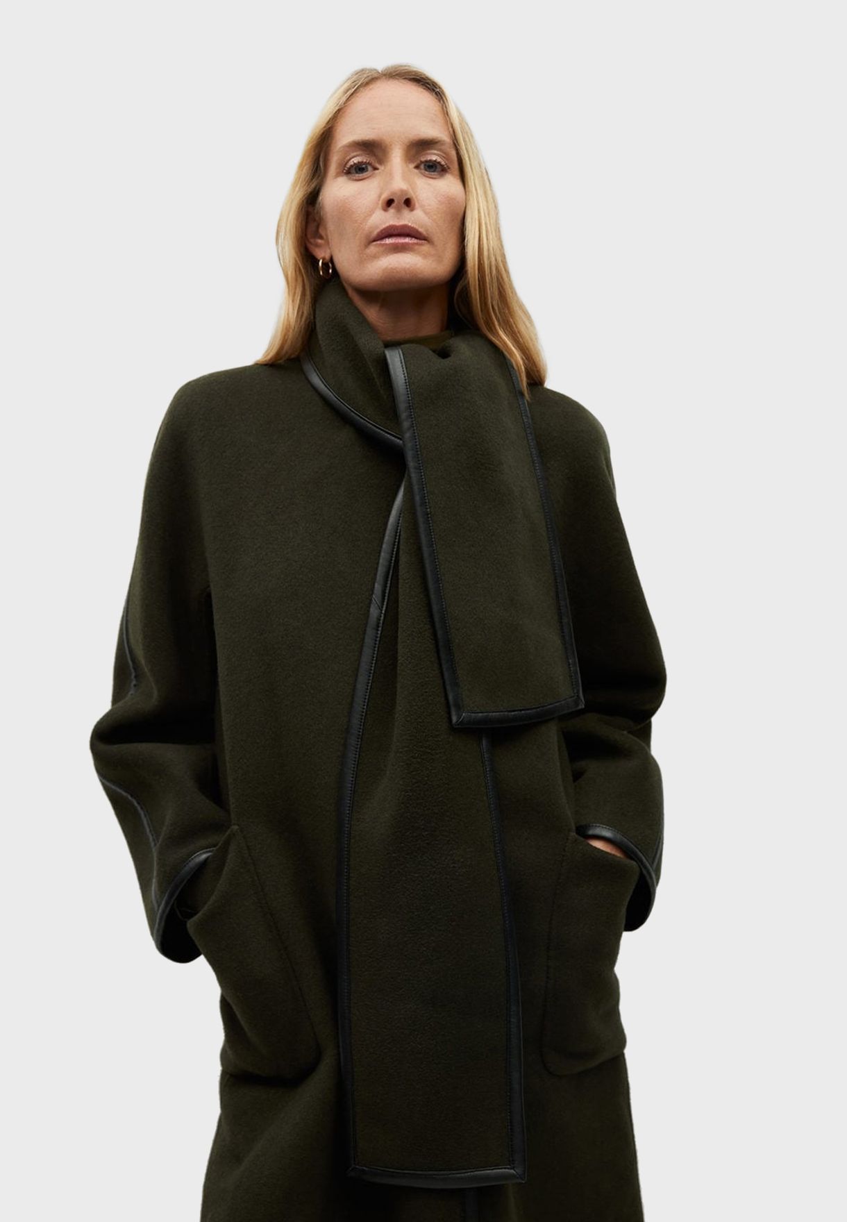 mango green coat