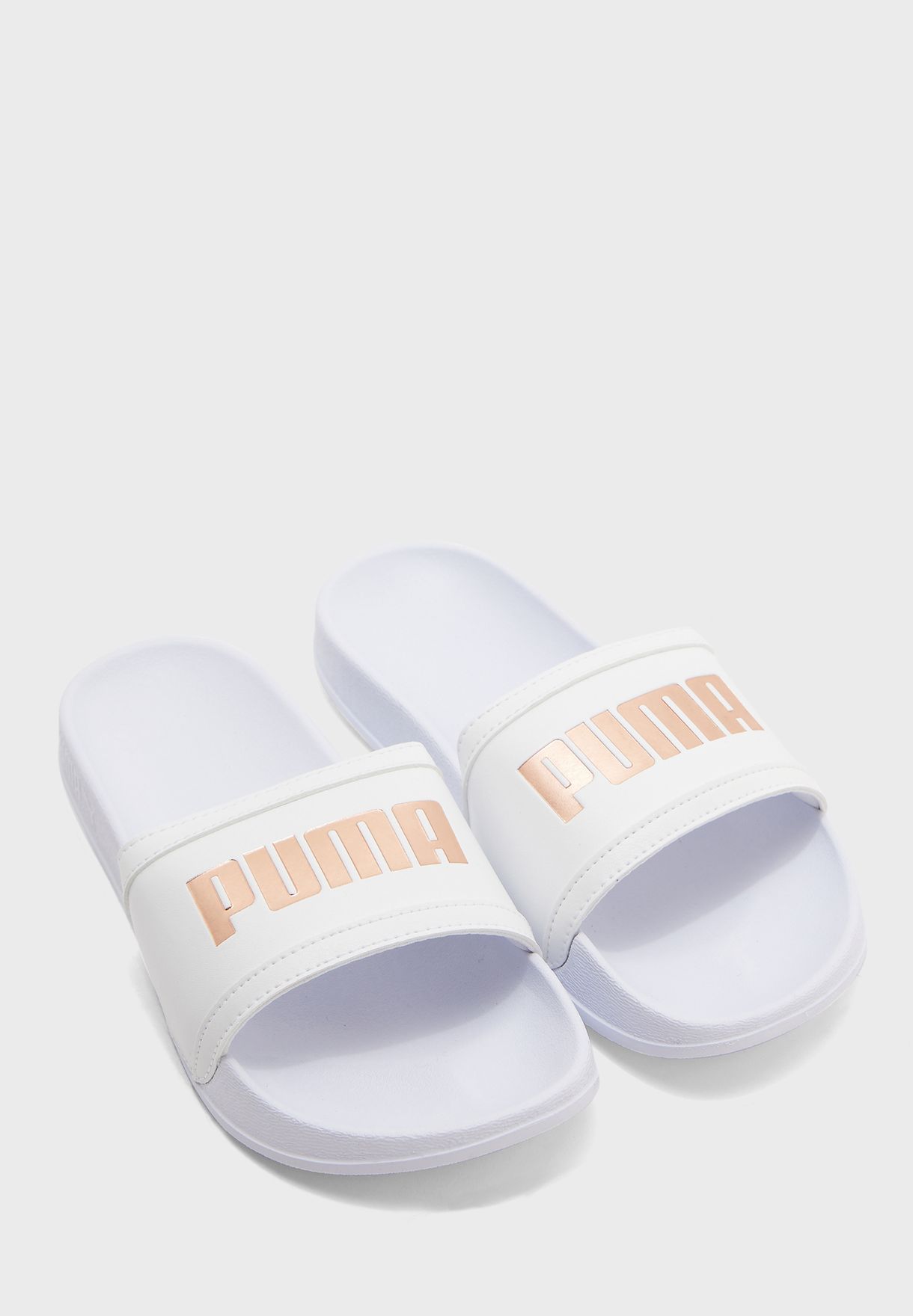 puma white slides